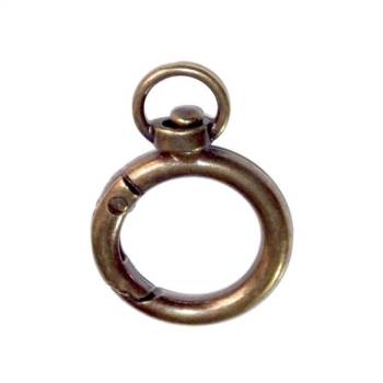 Metal ring with mechanism and rotating nipple 20mm (0260)